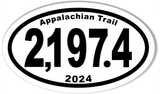 2,197.4 Appalachian Trail 2024 Oval Bumper Sticker