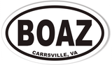 BOAZ CARRSVILLE, VA Oval Bumper Sticker