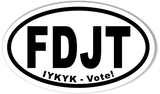 FDJT Oval Bumper Stickers