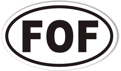 FOF Oval Bumper Stickers