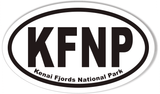 KFNP Kenai Fjords National Park Oval Bumper Stickers