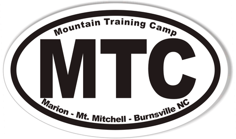 MTC Mountain Training Camp Custom Euro Oval Stickers