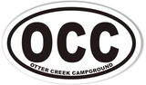 OCC OTTER CREEK CAMPGROUND Oval Bumper Stickers