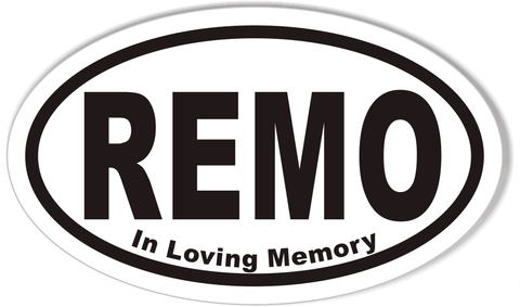 REMO Oval Bumper Stickers