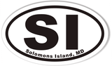 SI Solomons Island, MD Oval Bumper Stickers