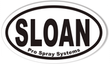 SLOAN Custom Oval Bumper Stickers