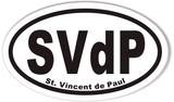 SVdP St. Vincent de Paul Oval Bumper Stickers