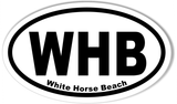 WHB White Horse Beach Oval Stickers