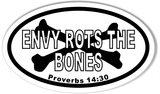 ENVY ROTS THE BONES Euro Oval Bumper Stickers