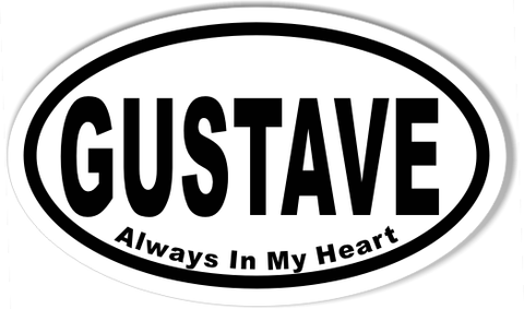 GUSTAVE Custom Oval Bumper Stickers