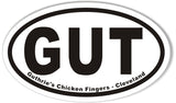 GUT Oval Bumper Stickers