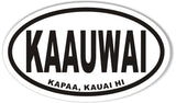 KAAUWAI Oval Bumper Stickers