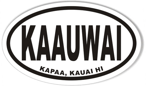 KAAUWAI Oval Bumper Stickers