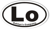 Lo Custom Oval Bumper Stickers