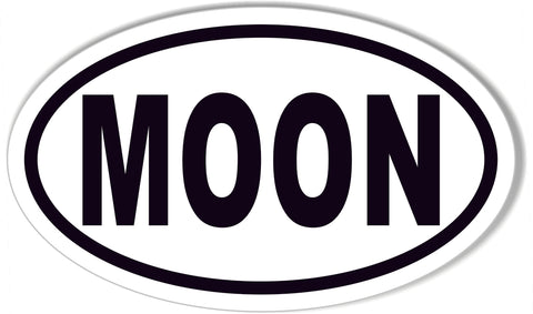 MOON Oval Bumper Stickers
