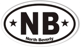 NB North Beverly Oval Stickers