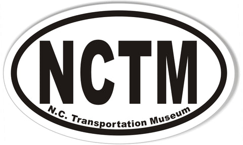 NCTM N.C. Transportation Museum Oval Bumper Stickers