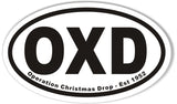 OXD Operation Christmas Drop - Est 1952 Custom Oval Bumper Stickers