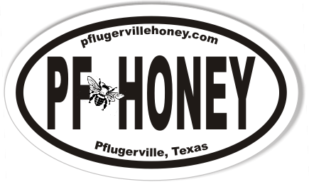 PF HONEY pflugervillehoney.com Oval Bumper Stickers