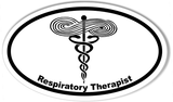 Respiratory Therapist Euro Oval Sticker