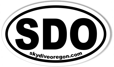 SDO skydiveoregon.com 3x5 Custom Oval Bumper Stickers