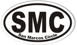 SMC San Marcos Circle Oval Bumper Stickers