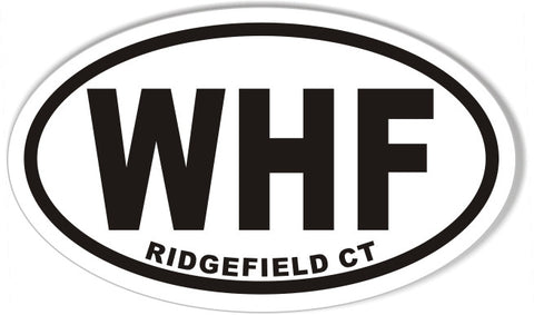 WHF RIDGEFIELD CT Oval Bumper Stickers