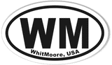 WM WhitMoore, USA Oval Bumper Stickers