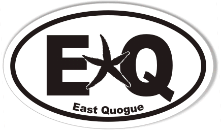 EQ East Quogue Starfish Oval Bumper Stickers