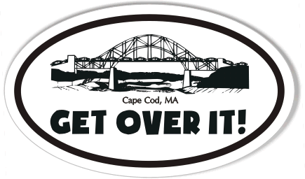 Cape Cod Get Over It Oval Bumper Stickers